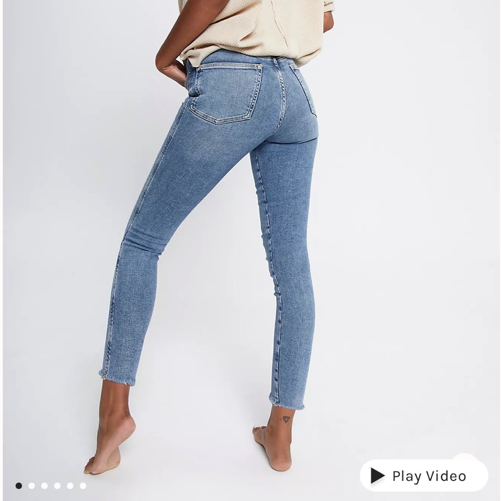 Free People Raw Hem High-Rise Jeans